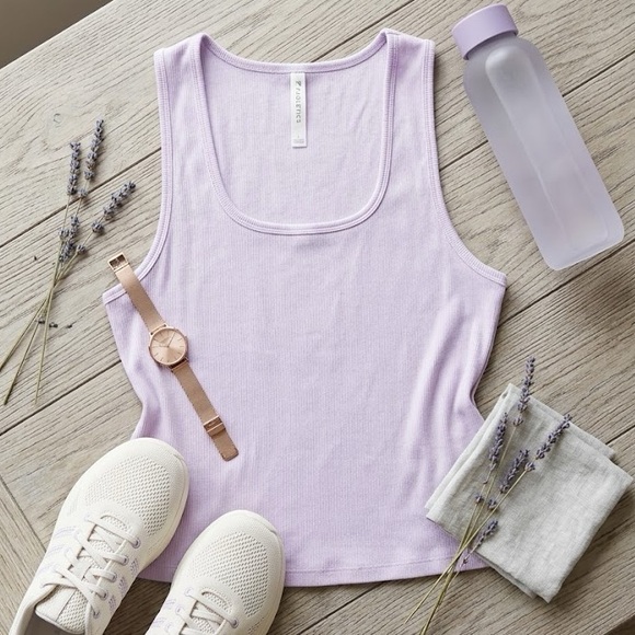 Fabletics Lilac Ribbed Tank Top - Picture 1 of 4